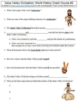 Indus Valley Civilization Crash Course World History 2 Worksheet Answers